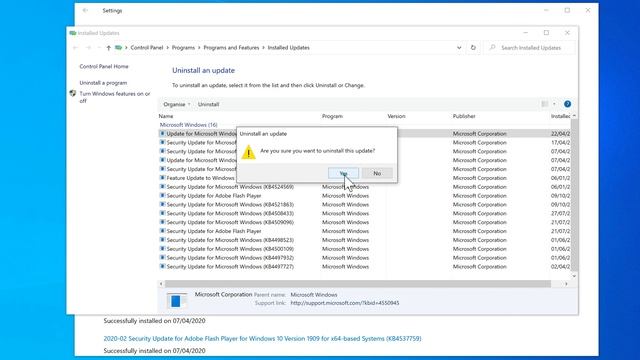 How to uninstall new Cumulative Update KB4550945 build 18363.815 on Windows 10 version 1909. смотреть онлайн