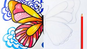 Урок рисования: Симметрия бабочки\ Drawing lesson: Butterfly symmetry