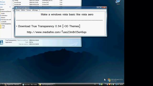 Windows Vista Basic Aero glass. смотреть онлайн
