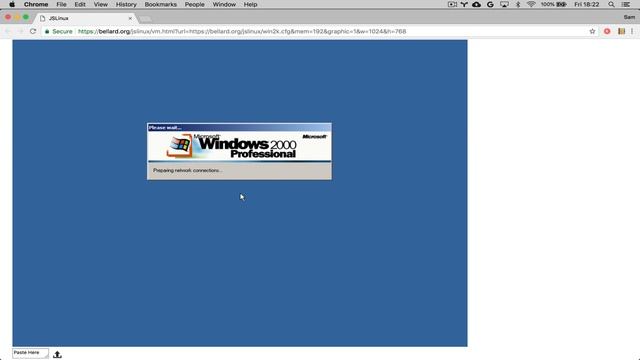 Windows 2000 running in a browser using Web Assembly смотреть онлайн