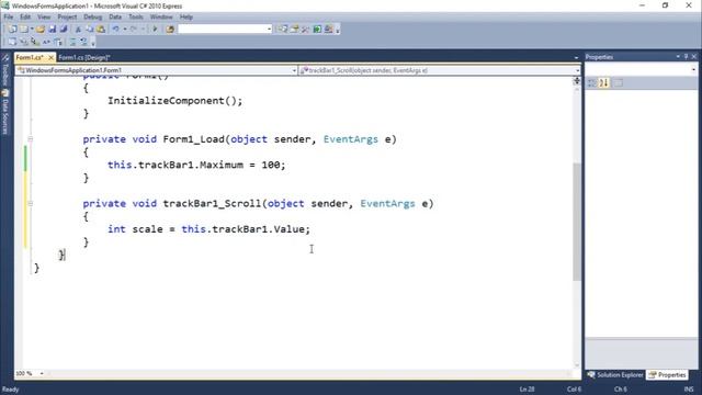 C# Windows Forms Tutorial #6 - TrackBar смотреть онлайн