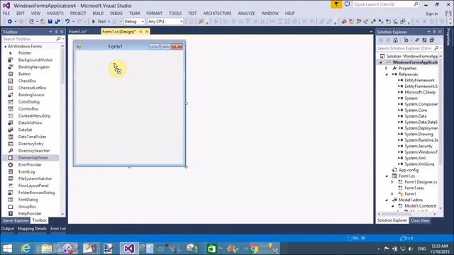 DomainUpDown Control Binding using EDMX file in Windows form C# смотреть онлайн