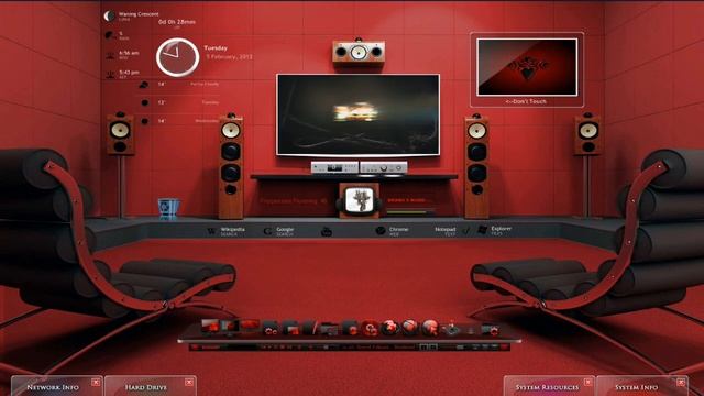 Rainmeter DreamScene - Red Cinema HD смотреть онлайн