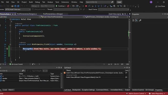 Primeira Aula de Desenvolvimento de Sistemas Windows Forms C# Net 6 0 смотреть онлайн