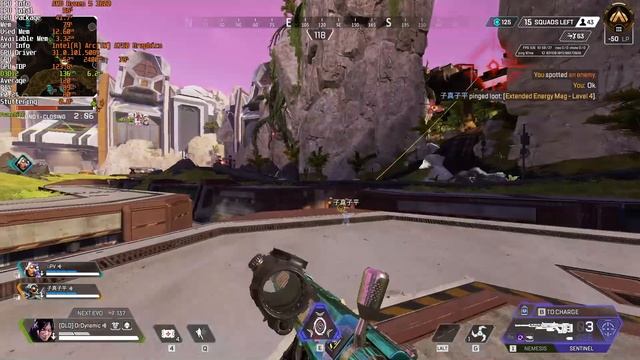 Apex Legend's (DX12) - 1080p ( All setting ) - INTEL Arc A750+ Ryzen 5 3600 смотреть онлайн