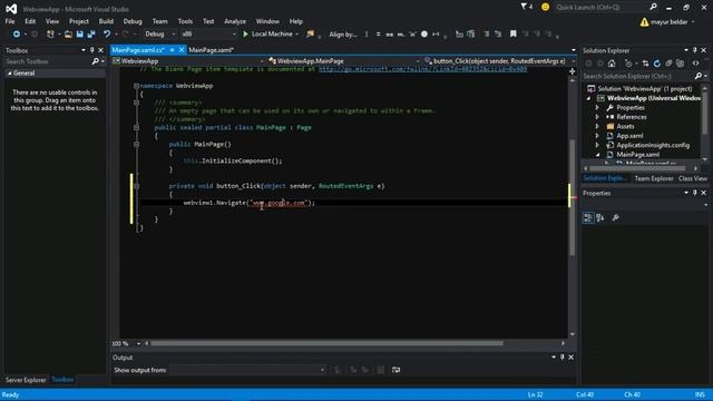 "Windows 10 Universal App development"-Tutorial 7: Make your own browser using WebViews смотреть онлайн