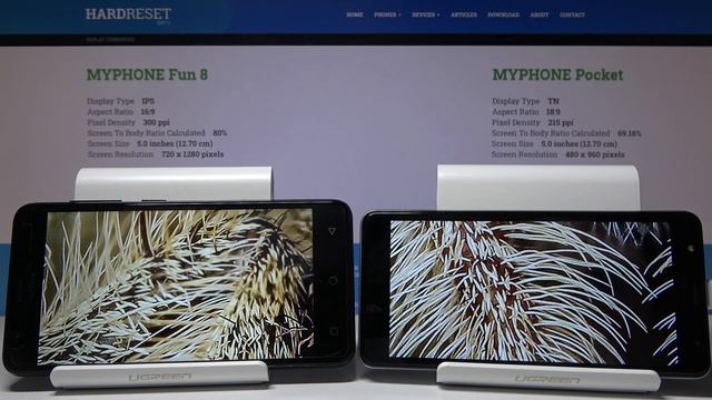 Display Comparison MYPHONE Pocket 18x9 vs MYPHONE Fun 8 – Compare Brightness / Saturation смотреть онлайн