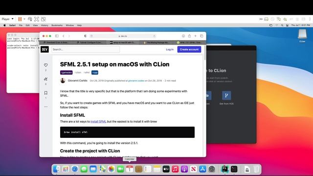 Clion on MacOS with SFML смотреть онлайн
