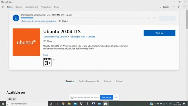 How to install Ubuntu (app) without VirtualBox on Windows10 using Microsoft Store(2021)| Linux смотреть онлайн