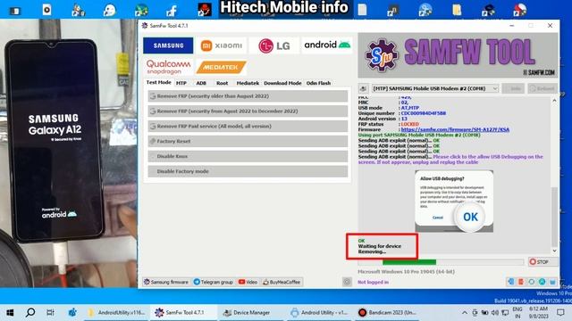 Samsung A12 frp bypass android version 13 | One click Free tool 2023 смотреть онлайн
