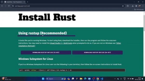 How to install Rust in Windows |  Rust Programming Language In Hindi