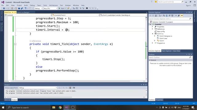 7th Semester - Advanced Controls in Csharp : ProgressBar + Timer + PictureBox смотреть онлайн