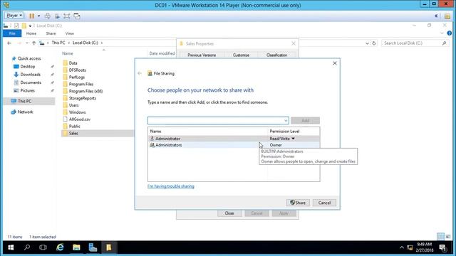 How to share folders in Active Directory in Windows Server 2016 смотреть онлайн