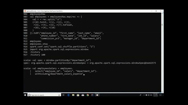 Data Frames - Window Functions - Performing Aggregations смотреть онлайн