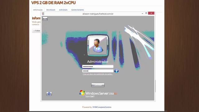 Formatando uma VPS FIVEHOST com Windows Server 2008 64 BITS смотреть онлайн