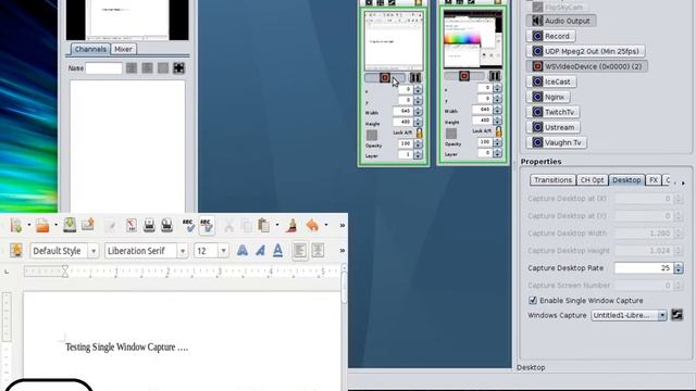 WebcamStudio 0.70 - Single window capture. смотреть онлайн