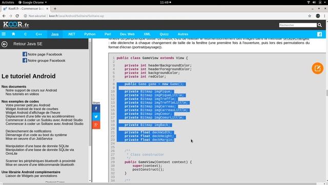 TUTO Android : Apprendre à coder un jeu de Solitaire avec Android Studio смотреть онлайн
