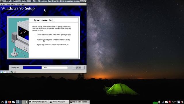 Installing Windows 95 From Floppy Disks On 86Box