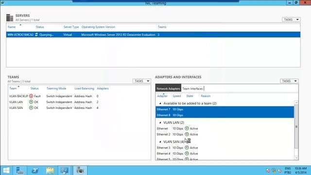 NIC Teaming no Windows Server 2012 R2 смотреть онлайн