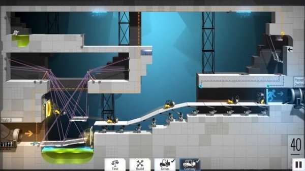 Bridge Constructor Portal   level 40 low budget solution