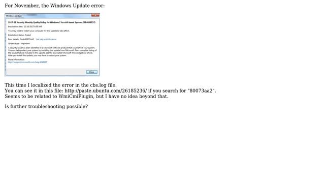 Strange Windows 7 Security Monthly Quality Rollup Update failure смотреть онлайн
