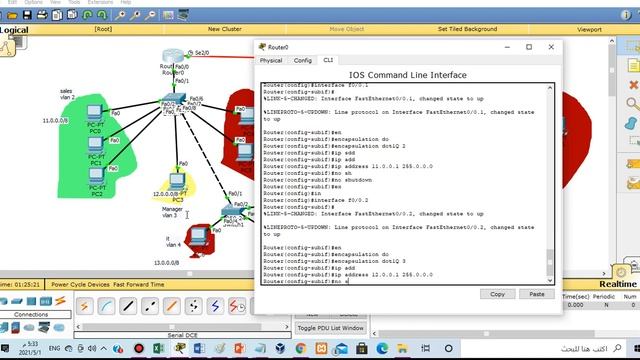 Experiment #10: VLAN Configuration & Inter VLAn Routing (Router On a Stick) dot1Q Protocol - part 3 смотреть онлайн