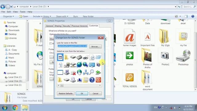 How To Change Folder Icon In Windows 7 or Windows 10 |Folder Ka Icon kaise change kare| Folder Icon смотреть онлайн