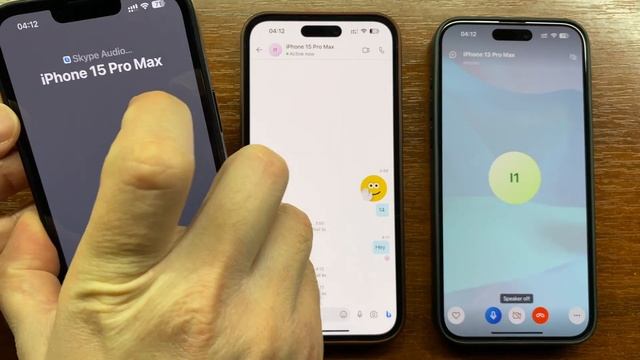 iPhone 13 PM vs iPhone 14 PM Skype Outgoing Call to iPhone 15 PM + Skype Incoming Call Waiting смотреть онлайн