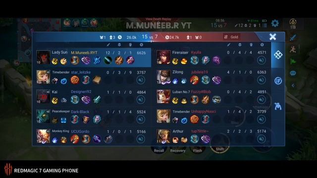 Honor Of Kings - Gameplay (Lady Sun) Max Graphics 1080P 60Fps 165Hz | Real-Time PvP Ranked Android смотреть онлайн