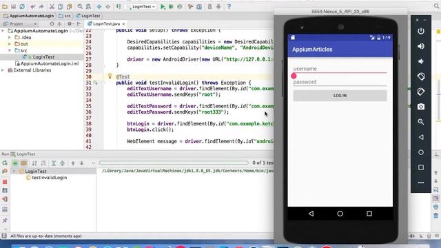 Android Automate Testing with Appium invalid case смотреть онлайн