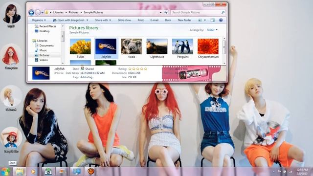 F(X) - PINK TAPE (KPOP) WINDOWS 7 THEME смотреть онлайн