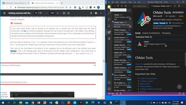 Raspberry Pi Pico C/C++ SDK - Building on MS Windows | Cài đặt môi trường cho Pi Pico trên window 1 смотреть онлайн