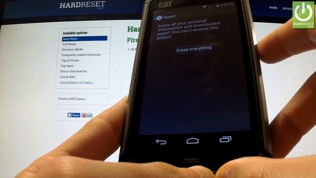 Hard Reset CATERPILLAR S50 - Android factory reset смотреть онлайн
