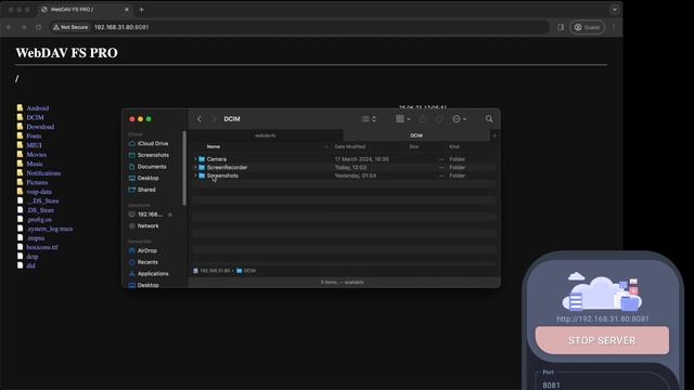 WebDAV FS (android Webdav Server) #android #androidap