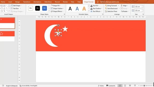 How To Make Singapore flag in PowerPoint смотреть онлайн