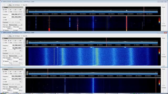 SDRSharp + Newsky RTL2832U, Multiple dongle instances (Three simultaneous) смотреть онлайн