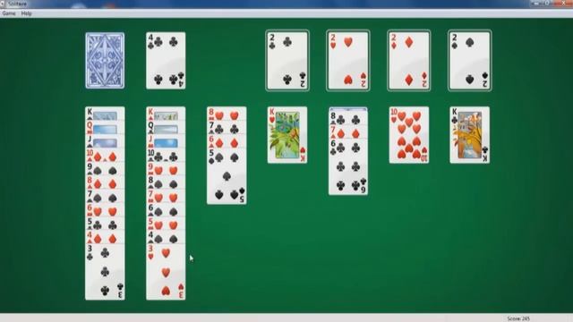 (Windows 7): Highest Score in Microsoft Solitaire - 745! *HD* Video 1 смотреть онлайн
