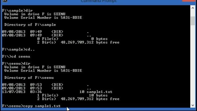 MS DOS Tutorial in Tamil 7 Copying Files смотреть онлайн