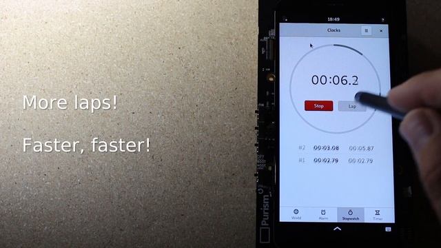 Runs on Librem 5, Day 8 - Clock, Stopwatch, Timer смотреть онлайн