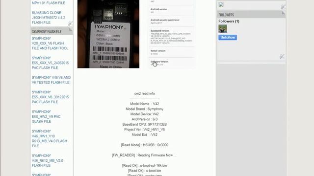 symphony v42 flash file v42 hw1 v5 cm2 read firmware смотреть онлайн