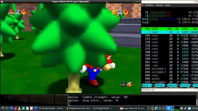 Super Mario 64 running on PowerPC64 смотреть онлайн