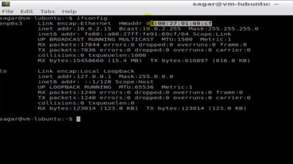 How to find MAC address in Linux Shell terminal