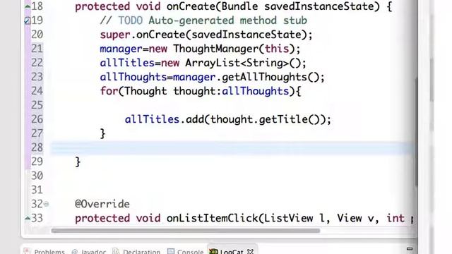 Android ListView example to create Thought App pt 5 смотреть онлайн