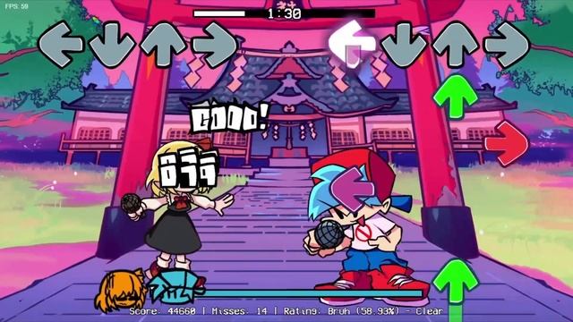 FNF Gensokyo Funkin’ : Scarlet Incident (FNF MOD) смотреть онлайн