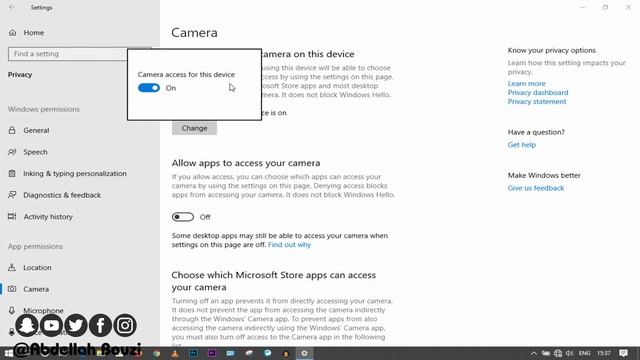 حل المشكل الكاميرا على ويندوز 10| How to fix camera and webcam problems in Windows 10 смотреть онлайн