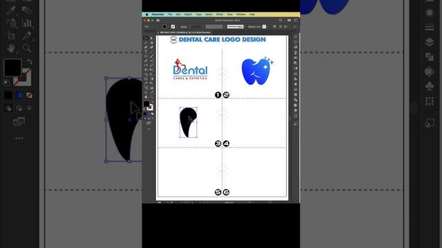 FULL GRAPHIC DESIGN COURSES For Dental Care Logo in ILLUSTRATOR смотреть онлайн
