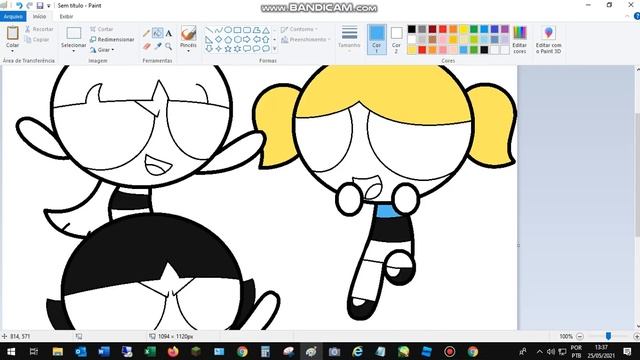 Speedpaint PPG Powerpuff girls menina lindo de MS PAINT смотреть онлайн