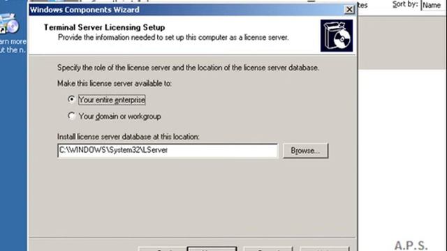 Installing Terminal Server 03 Licensing Server смотреть онлайн