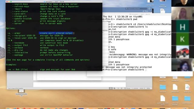 GPG encryption demonstration. Create symmetric asymmetric public key private key tutorial смотреть онлайн