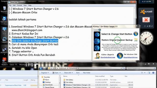 Mengubah Start Orb Windows 7 - DhonyFachrezi смотреть онлайн